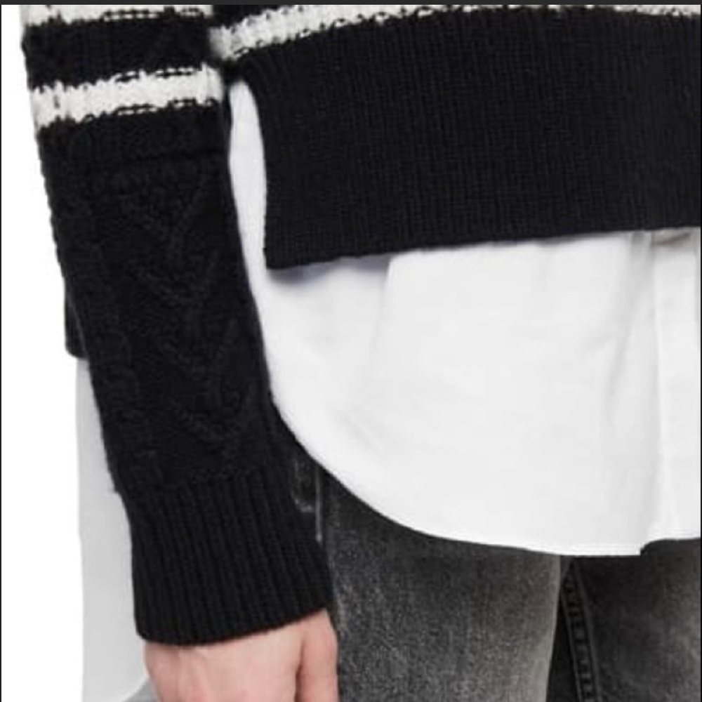 NWT All Saints Mari Roll Neck Striped Sweater - Picture 2 of 10